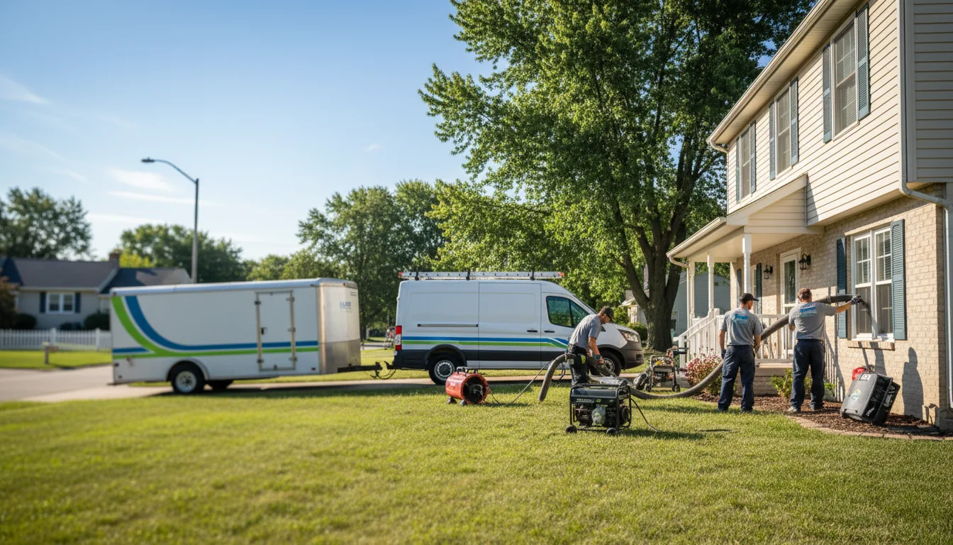 Flooded Basement Restoration And Cleanup With Repair in Macy, IN near me